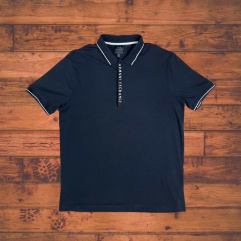 Black Men's Armani Exchange Polo Shirt
